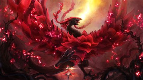 Thorns of the Dragon: Akiza Izinski HD Wallpaper from Yu-Gi-Oh 5D's