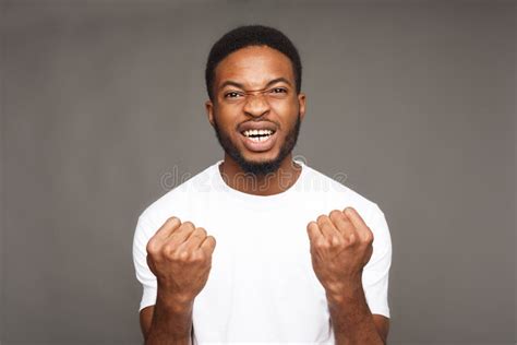 Success, Excited Black Man with Happy Facial Expression Stock Image - Image of joyful ...