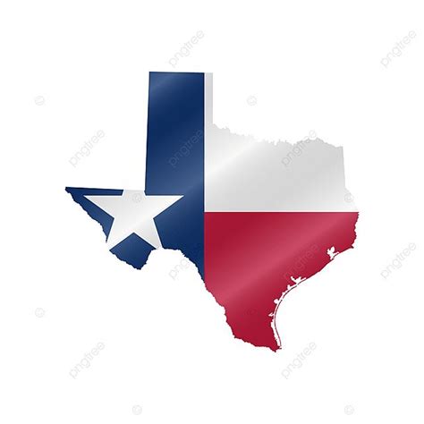 the state of texas is shown in red, white and blue