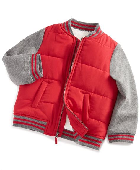 First Impressions Baby Boys Varsity Puffer Jacket, Created for Macy's - Macy's