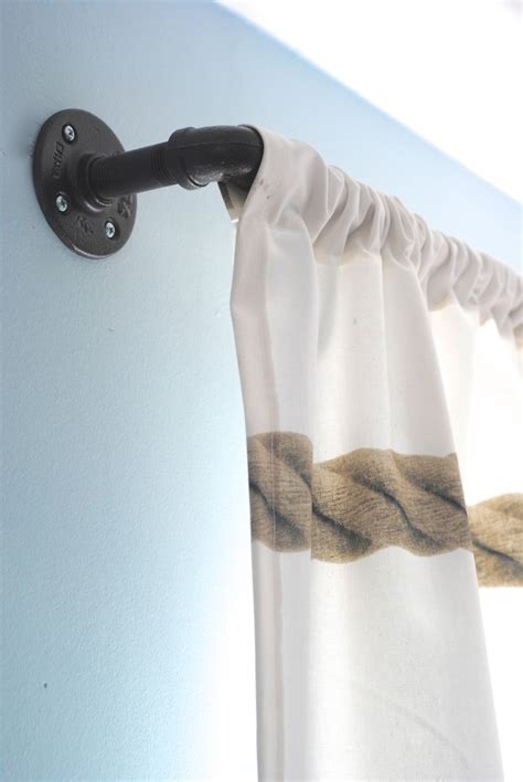 DIY Industrial Pipe Curtain Rods {Boys Room Update} | Making Lemonade