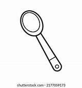 Spoon Coloring Book Children Black White Stock Vector Royalty Free  sketch template