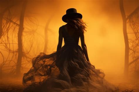 Premium AI Image | Mysterious Woman Mystery Woman In Mist Silhouette