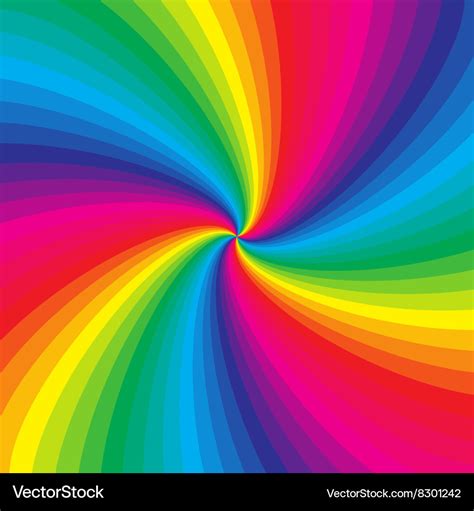 Rainbow colorful spiral background Royalty Free Vector Image