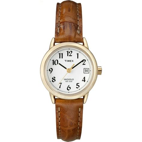 Timex - Timex Women's Easy Reader 25mm | Brown Croco Leather Strap ...