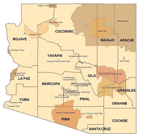 Indian Tribes In Arizona Map