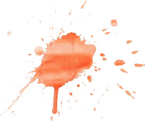 12 Orange Watercolor Splatter (PNG Transparent) | OnlyGFX.com