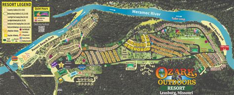 Park map - Ozark Outdoors Resort