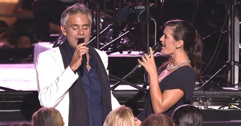 Andrea Bocelli And His Beautiful Wife Veronica Berti Sing Passionate ...