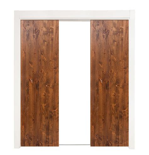 Modern Slab Double Converging Pocket Doors | Rustica