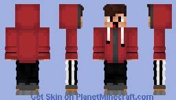 Red Hoodie Minecraft Skin