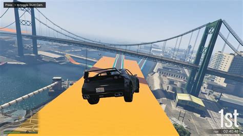 GTA 5 CRAZY MEGA RAMP - JUMP STUNTS GAMEPLAY / DriftMasterX - YouTube