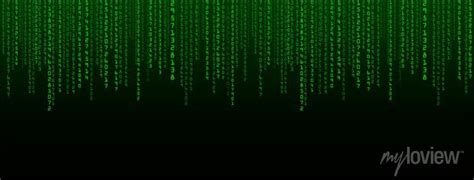 Matrix background. cyber security with binary code. rapidly falling • wall stickers web, wave ...