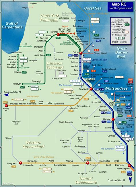 Northern Queensland Rail Map - Northern Queensland Australia • mappery