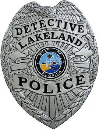 Detective Lakeland Police Badge Plaque