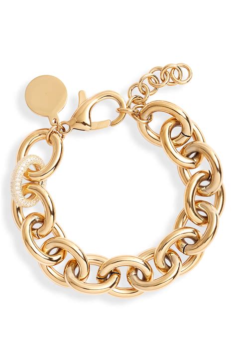 Women's Knotty Chunky Chain Bracelet in 2020 | Gold link bracelet, Fashion bracelets