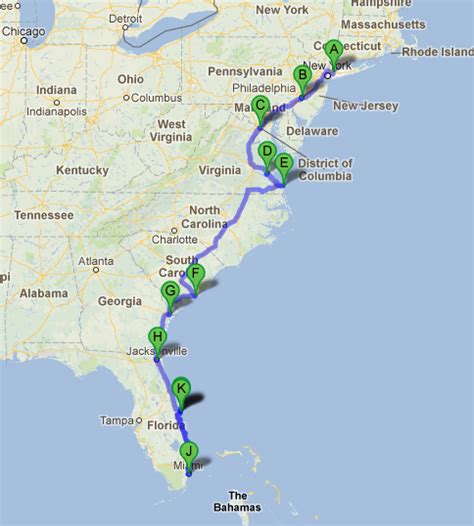 Road Trip Along The East Coast of USA