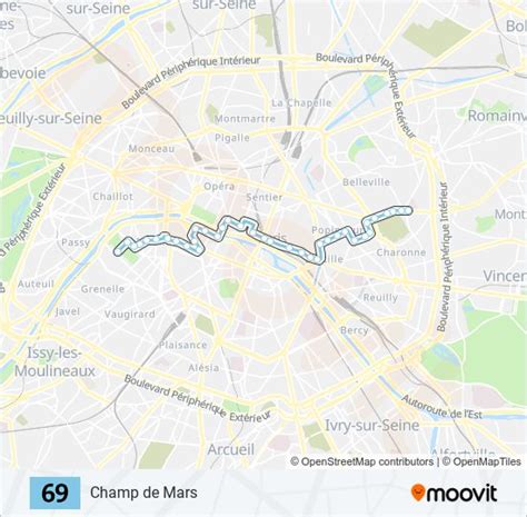 69 Route: Schedules, Stops & Maps - Champ de Mars (Updated)