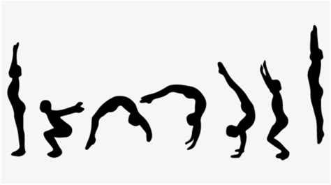 Tumbling Handspring Gymnastics Cartwheel Flip - Gymnastics Silhouette Back Handspring, HD Png ...