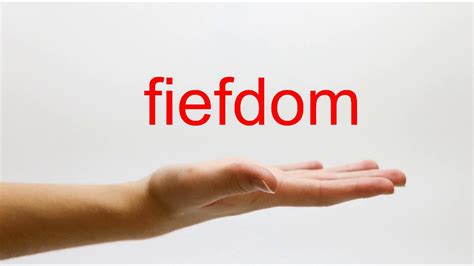 How to Pronounce fiefdom - American English - YouTube