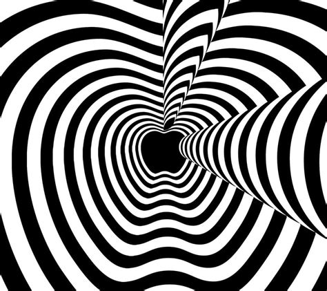 Illusion Apple, black, white, HD wallpaper | Peakpx