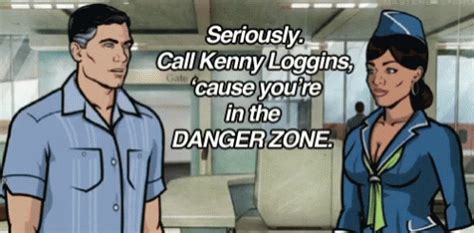 Archer Kenny Loggins GIF - Archer Kenny Loggins Danger Zone - Discover ...