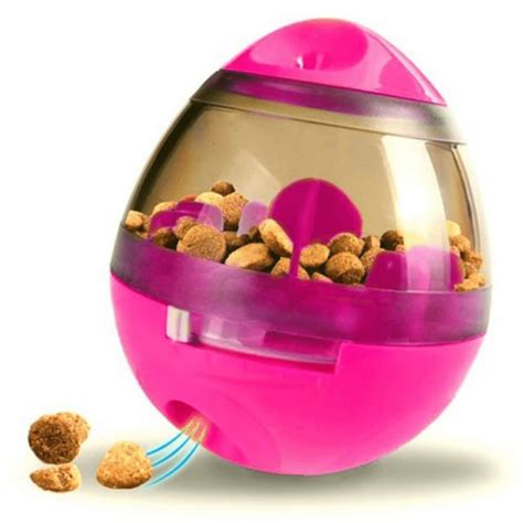 Dog Treat Dispenser Toy w/ Bonus Puppy Snacks, Pink | Buy Pet Bowls & Feeders - 7419777782096