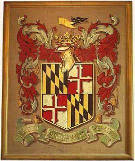 Family crest of Sir George Calvert, Lord Baltimore, original sponsor ...