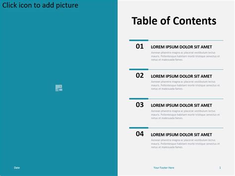 Table Of Contents Google Slides Template