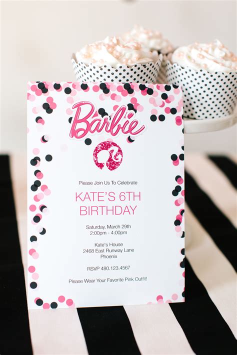 Barbie Party Invitations Free With Just A Few Clicks, You Can Easily ...