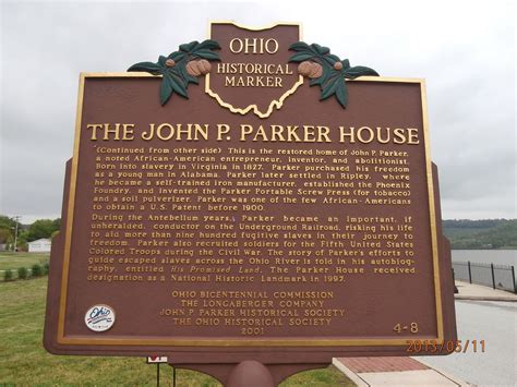 Ripley/ The John P. Parker House | Parker house, Historical marker ...