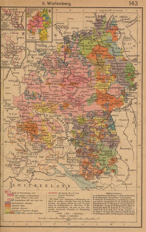 Map Of West Germany 1970s