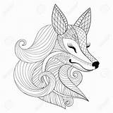 Fox Coloring Pages For Adults At GetDrawings  Free Download sketch template