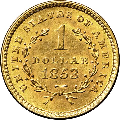 1853 G$1 MS Gold Dollars | NGC