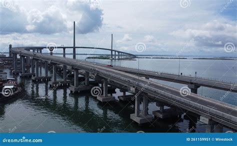 Aerial View of the CCLEX Cebu-cordova Bridge Stock Image - Image of ...