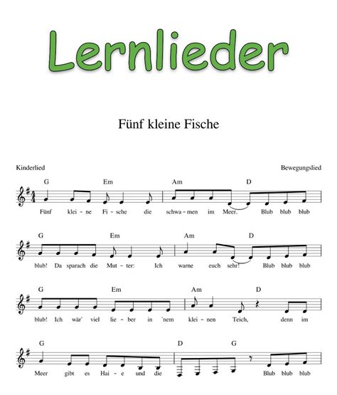 Kinderlieder mit Noten - Kinderlieder - Noten - Text - Kinderlieder zum ...