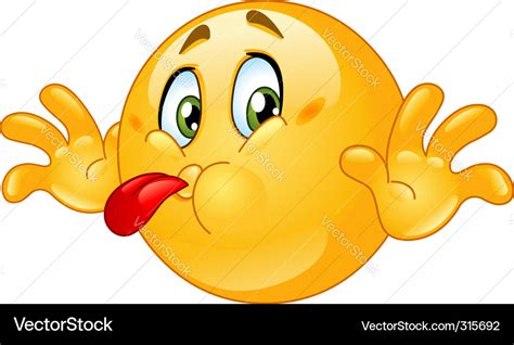 Tongue out emoticon Royalty Free Vector Image - VectorStock