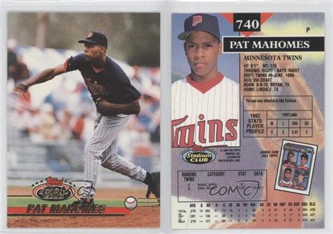 1993 Topps Stadium Club #740 Pat Mahomes Minnesota Twins Baseball Card ...