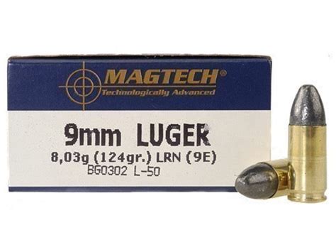 Magtech Ammunition 9mm Luger 124 Grain Lead Round Nose (50pk)