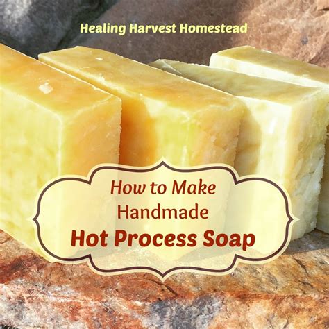 My favorite easy hot process soap recipe! Highly moisturizing, lathers exceptionally well, and ...