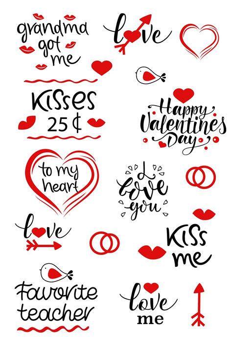 Valentines Day Quotes SVG Cut File.