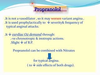 Anti anginal drugs. | PPT