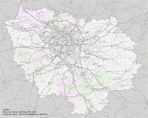 Carte de l'Île-de-France - Île-de-France carte des villes, reliefs ...