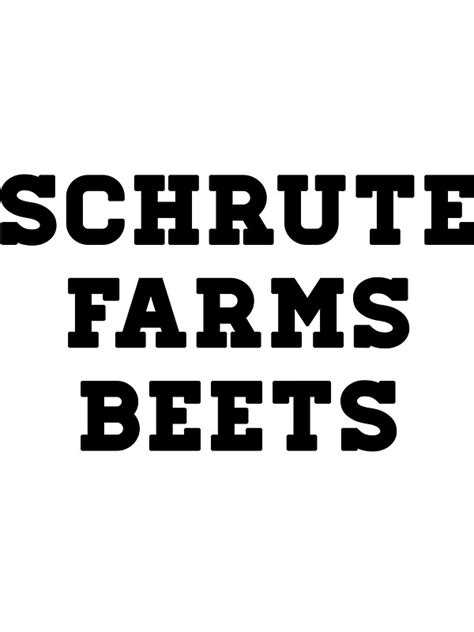 "Dwight Schrute - The Office - Schrute Farms Beets" Stickers by punygod | Redbubble