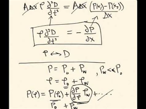 Week 3, Online Lecture 2: Wave equation for sound waves - YouTube