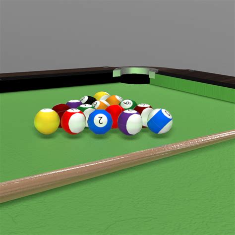 3D pool table set - TurboSquid 1289458