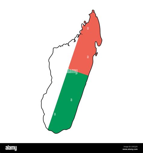 Madagascar map flag Stock Vector Image & Art - Alamy