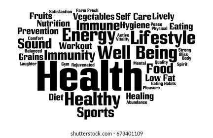 Health Word Cloud Stock Illustration 673401109 | Shutterstock