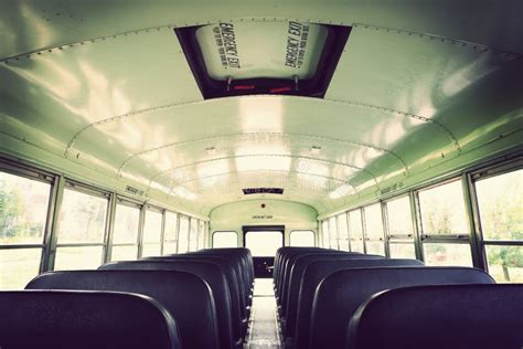 Interior Of An Old School Bus Stock Photos - Image: 17769313