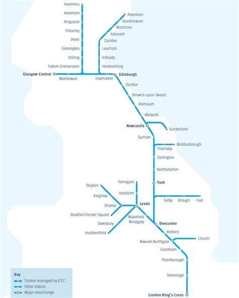 East Coast Mainline Route Map - Washington Map State